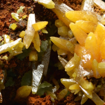 Wulfenit mit Mimetesit - Wulfenite with Mimetite